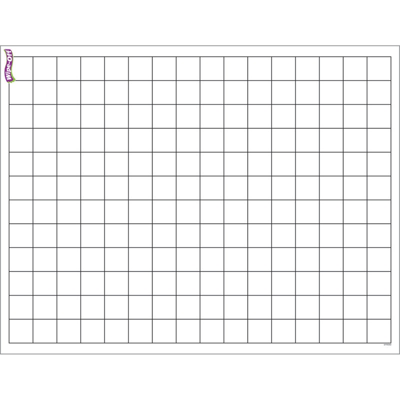 Graphing Grid Small Squares Wipe Off Chart 17X22