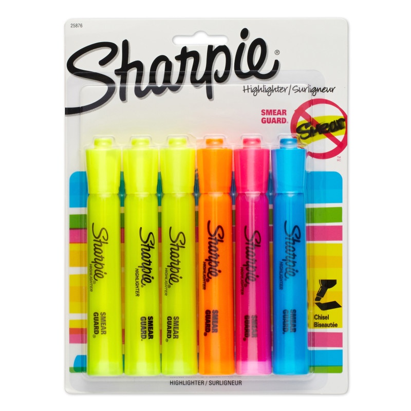 Sharpie Tank 6 Count Asst Carded