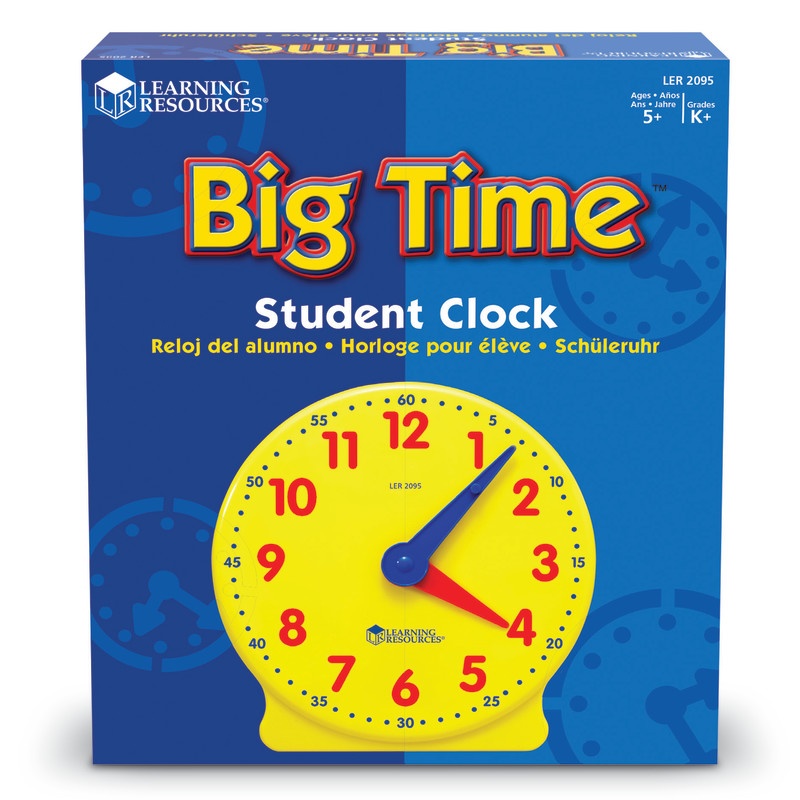 Big Time Clock Student 12 Hr 5 Diameter Plastic