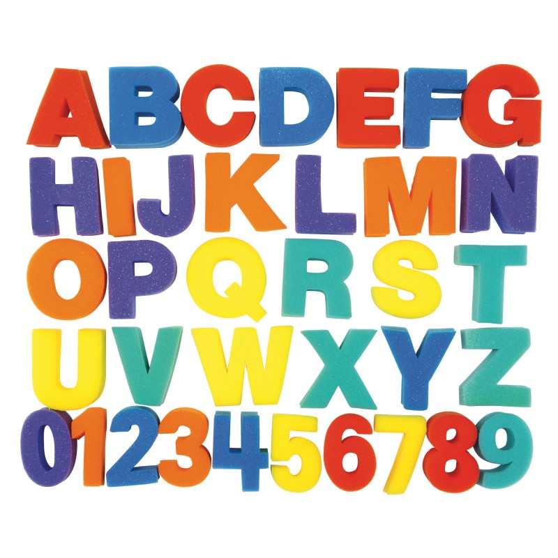 Letters And Numbers Sponge Set