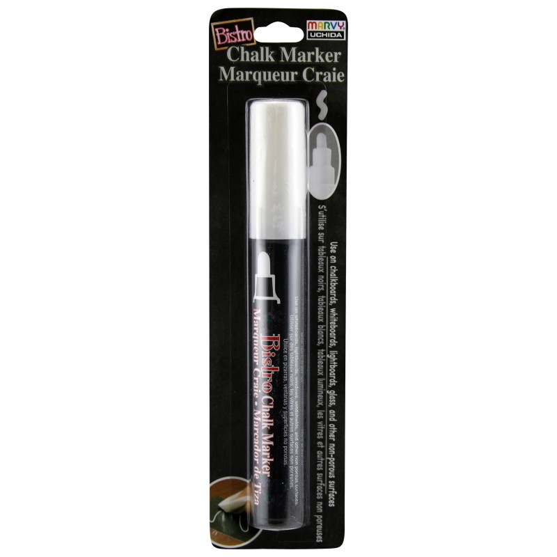 Uchida Bistro Chalk Markers Dry Erase Markers - RED BLUE WHITE