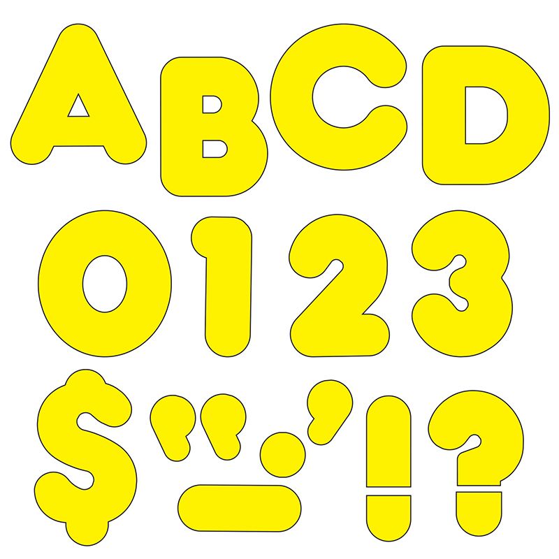 Ready Letters 3 Inch Casual Yellow
