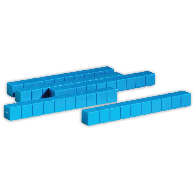Base Ten Rods Plastic Blue 50 Pk 1X1x10cm