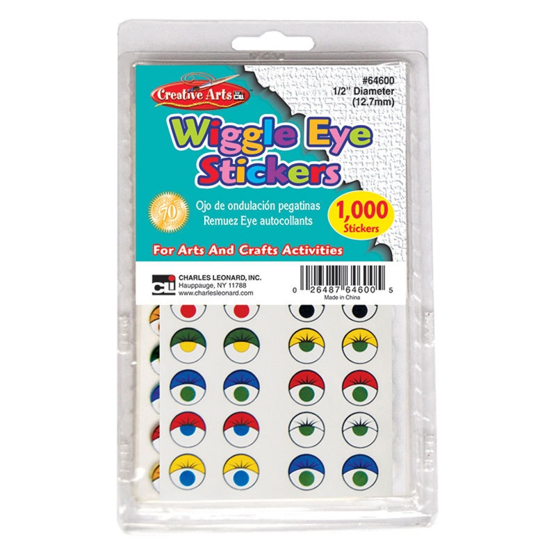 Wiggle Eyes Stickers Asstd Colors