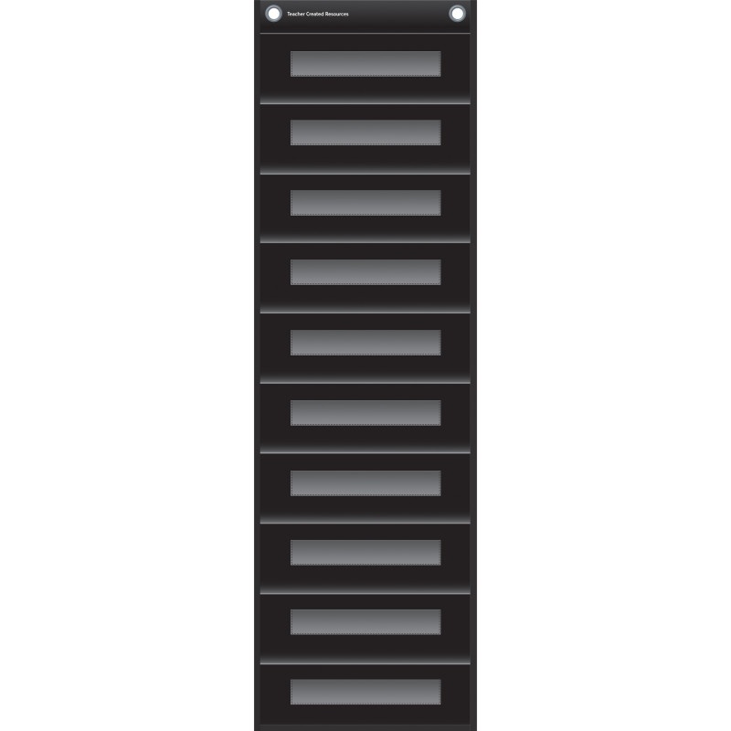 File Storage Pocket Chart Black
