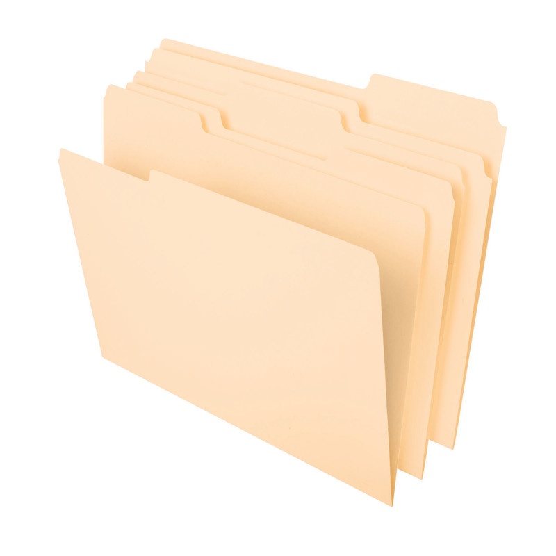 File Folders Letter 1/3 Cut Tab 100 Ct