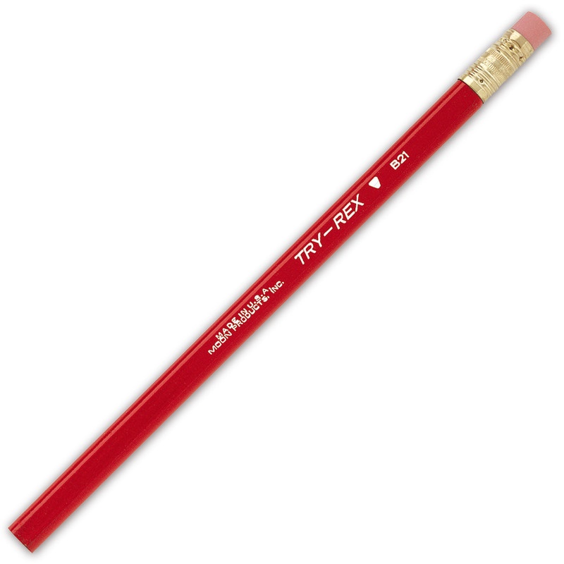 Pencils Try-Rex Jumbo W/Eraser 12Pk