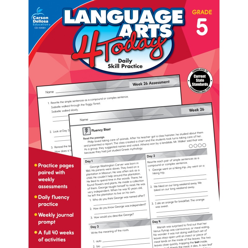 Language Arts 4 Today Grade 5 Workbook