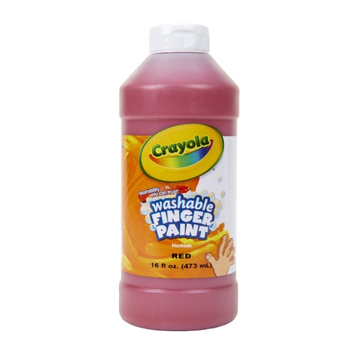 Washable Fingerpaint 16Oz Red