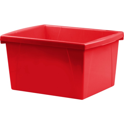 Small Red Classroom Storage Bin 4 Gallon
