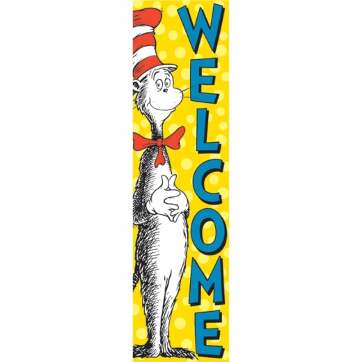 Vertical Banner Cat in the Hat Welcome