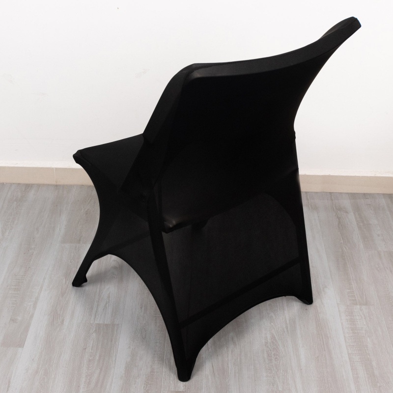 Black Premium Spandex Folding Chair Cover, 160 Gsm