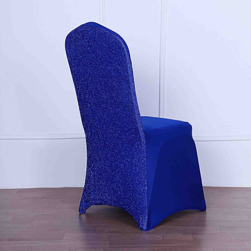 Satin Rosette Back Spandex Stretchable Fitted Folding Chair Cover