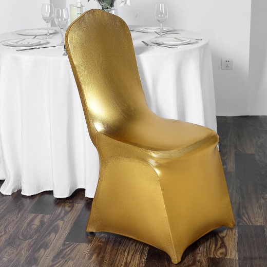 Ivory Spandex Stretch Fitted Folding Chair Cover