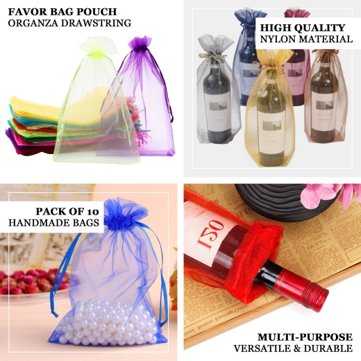 Organza Gift Bags, Pack of 6