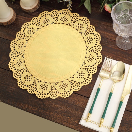 1 Pcs Round Paper Doilies, Doily Placemats Compatible With Tables