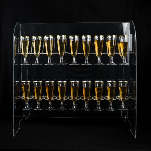 Display Rack Acrylic Prosecco Champagne Glass Wall Holder for