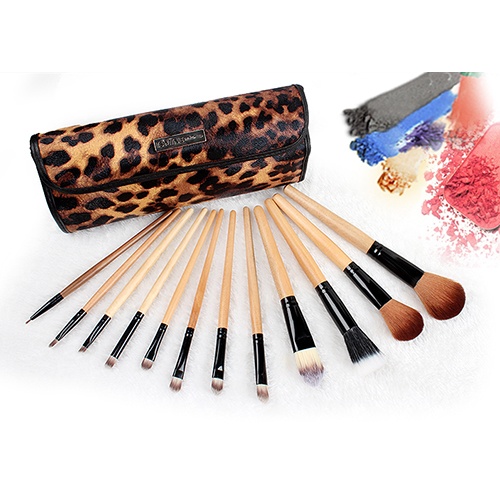 Gpct 12 Piece Makeup Brush Set - High-Quality Handmade Brushes for Flawless Results