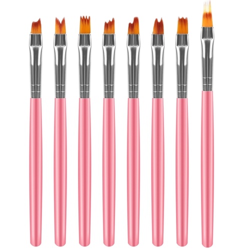 Laromni 8Pcs Nail Art Brush 3D Bloom Flower Painting Pen Set Uv Gel Flower Drawing Manicure Nail Art Polish Brush For Professional Salon And Home Diy