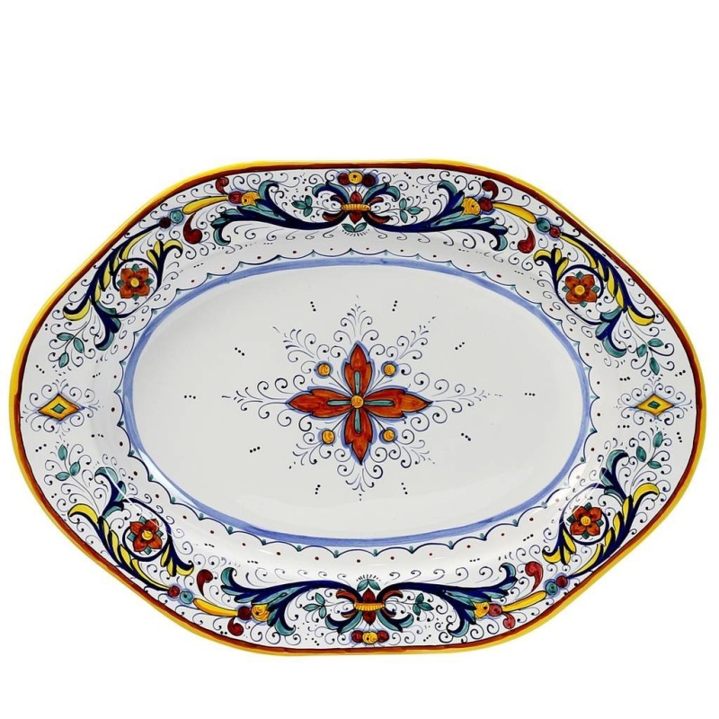 Ricco Deruta Hexagonal Lg Oval Platter