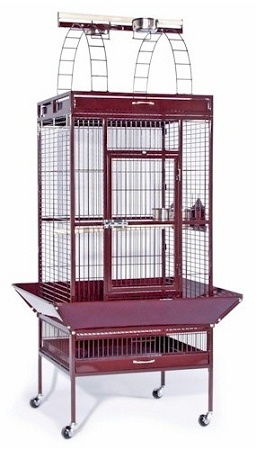 Large Select Wrought Iron Play Top Bird Cage - Black
