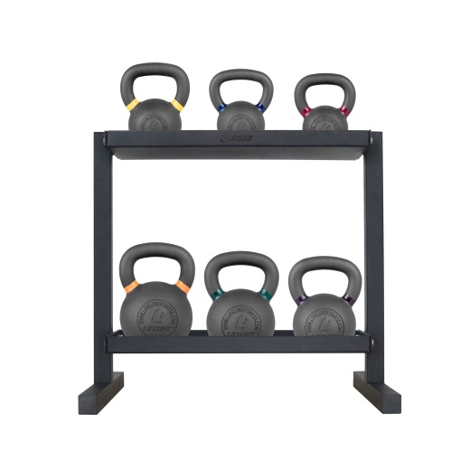 Lifeline Six Kettlebell Set With Storage Rack