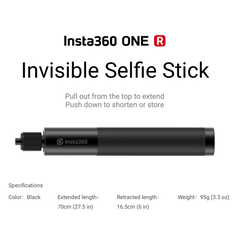 Insta360 Invisible Selfie Stick For One X, X2, One R, Rs (70Cm)