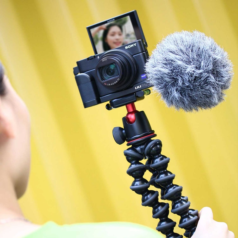 Uurig Vlog Microphone Handle Grip L Type Bracket For Sony Rx100 Vii