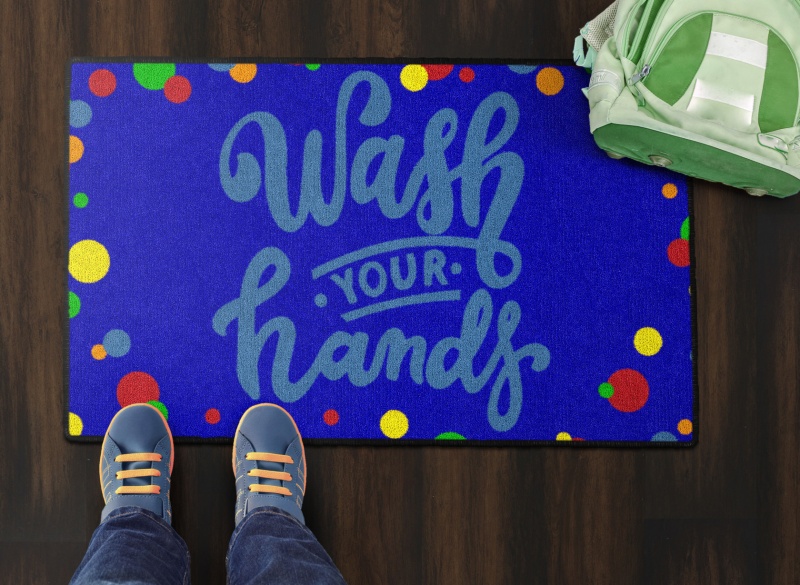 Wash Your Hands Dots 2' X 3'