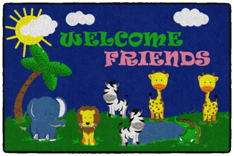 Welcome Mat - Friends Safari 2' X 3'
