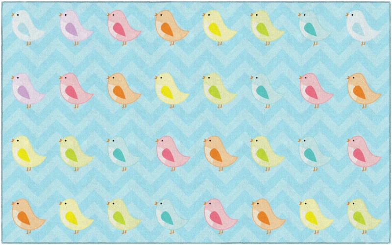 Bright Birds Criss Cross Applesauce 7'6" X 12'