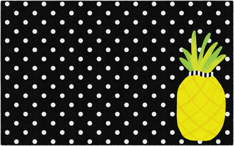Simply Stylish Tropical Pineapple Small Polka Dots 7'6" X 12'