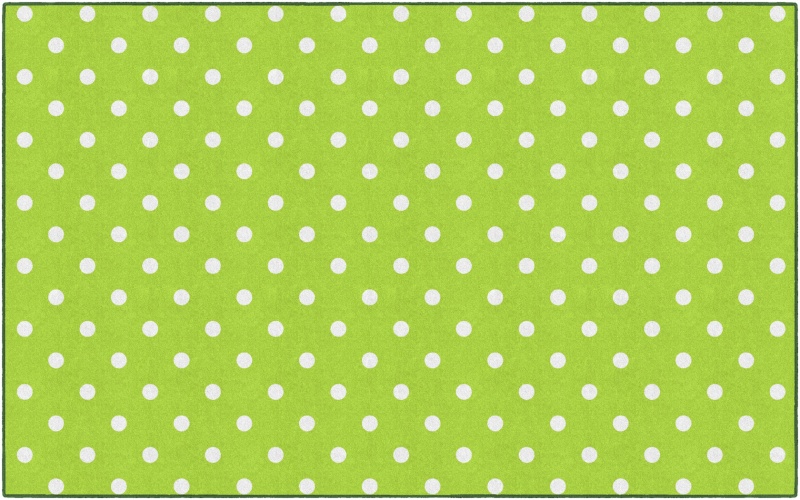 Small Polka Dots Green 7'6" X 12'