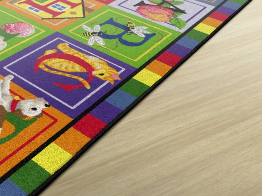 ABC Blocks 5'10" X 8' 4" Nursery Carpet