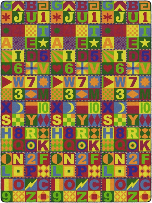 Floors That Teach 9' X 12' Educational Rug for Nursery Decor