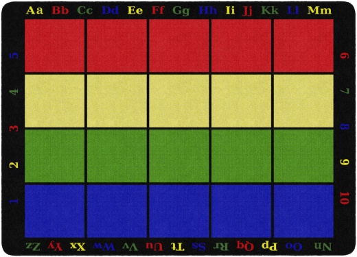 Learning Grid 5'10" X 8' 4" Educational Carpet
