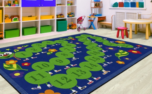 Counting Caterpillar 7' 6" X 12' Nursery Carpet