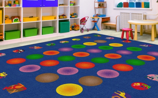 Circletime Learning 5'10" X 8' 4" Color Rings Carpet