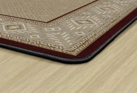 Ventana Weave 6' X 9' Rug - Rustic Border Pattern and Sisal Look Center