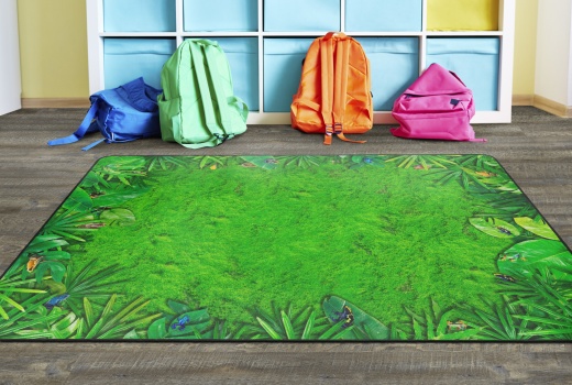 Rainforest Frogs 6X8'4 Classroom Rug