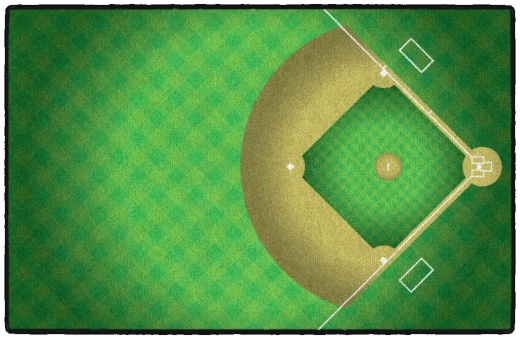 Baseball Field 30" X 46" Activity Rug