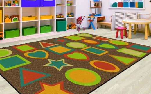 All Kinds Of Shapes 7'6 X 12' Muted Rug