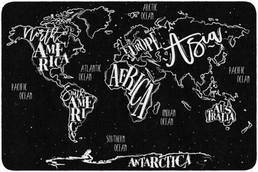 Modern World ' X 6' Map Rug