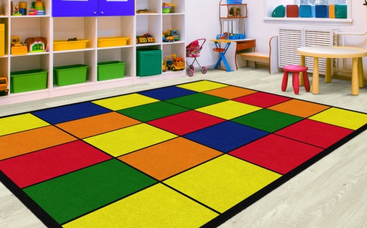 Grid 7' 6" X 12' Nursery Rug