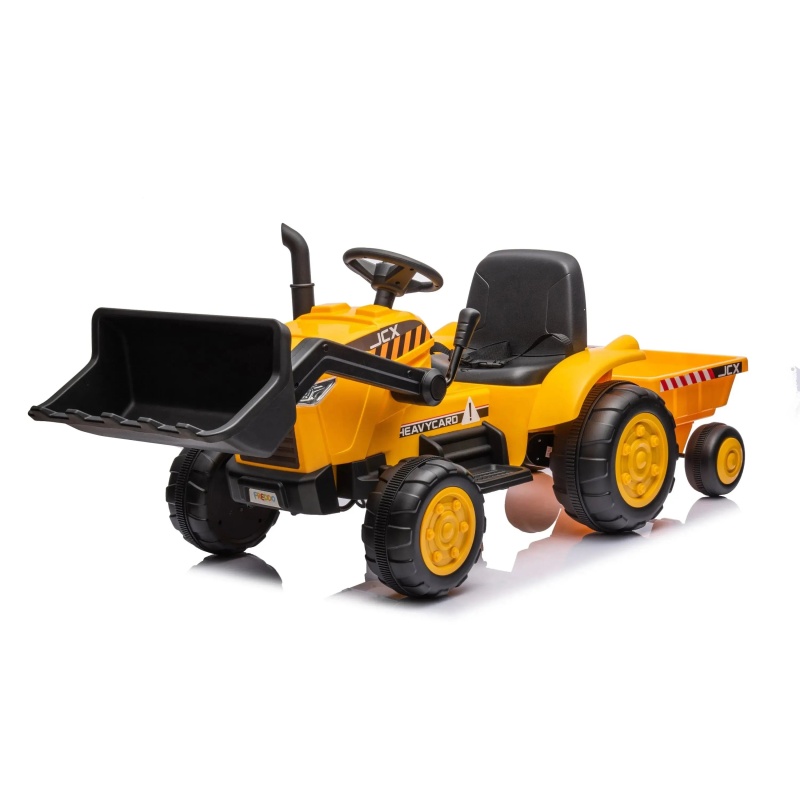 12V Freddo Excavator 1 Seater Ride-On - Yellow
