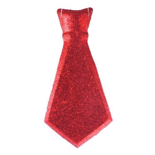18 In. Red Glitter Ties | 12 Count | Factory Direct Party