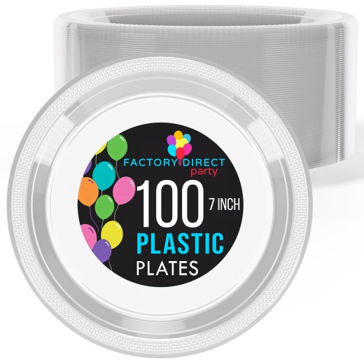 Factory Direct Party Store Buy Plastic Party Plates Online - Factory Direct Party - 100 Count, 7 ...