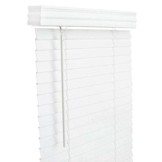 30 X 72 X 2 In. Faux Wood Cordless Blind In Off White