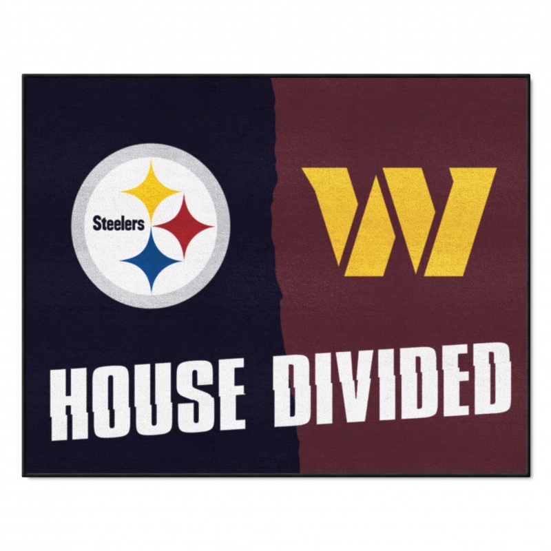 Nfl House Divided - Steelers / Commanders House Divided Mat