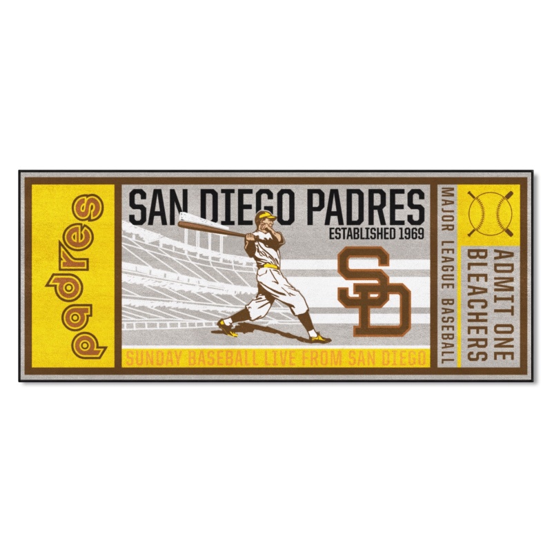 San Diego Padres Ticket Runner Retro Collection